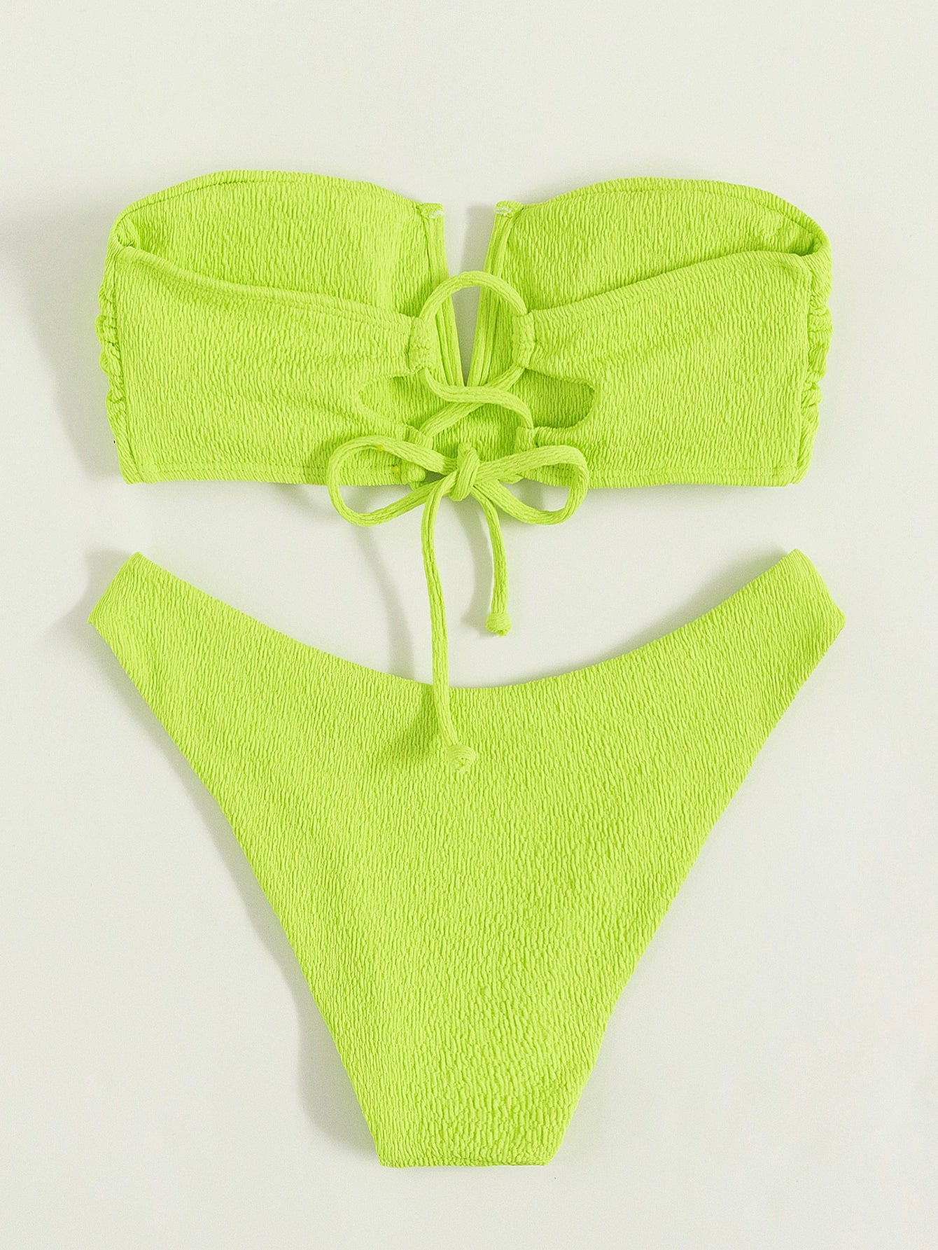 Strój kąpielowy bikini teksturowane kolory